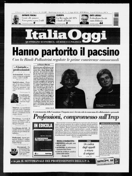 Italia oggi : quotidiano di economia finanza e politica